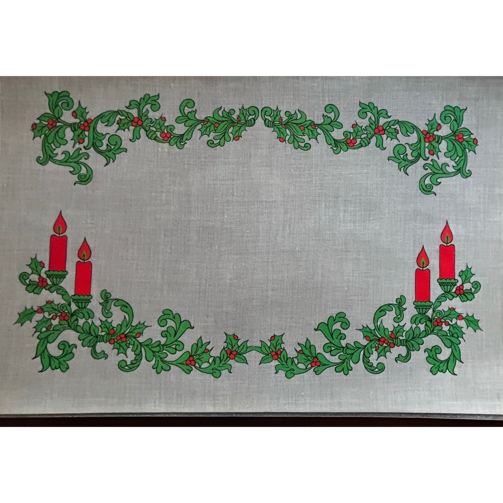 Currier & Ives Placemats Laminated Set of 4 Americana Christmas Farmhouse Rustic - Picture 6 of 9